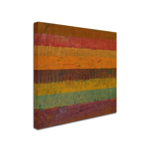 Michelle Calkins 'Orange Line' Canvas Art,18x18